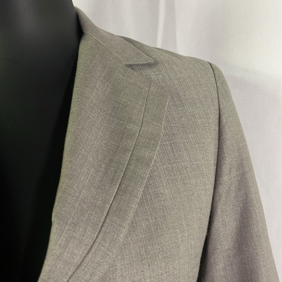 BCBGeneration Gray Classic Button Front Wool Blend Blazer - Picture 6 of 16